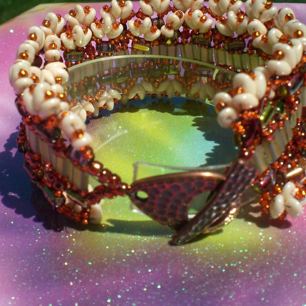 Double Super Duo Edged Cuff Bracelet
